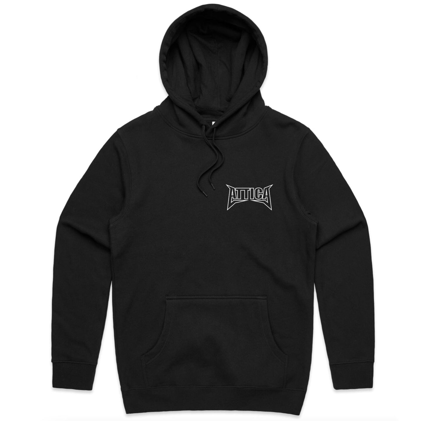ATTICA ‘MENTAL’ Hooded Jumper - Black