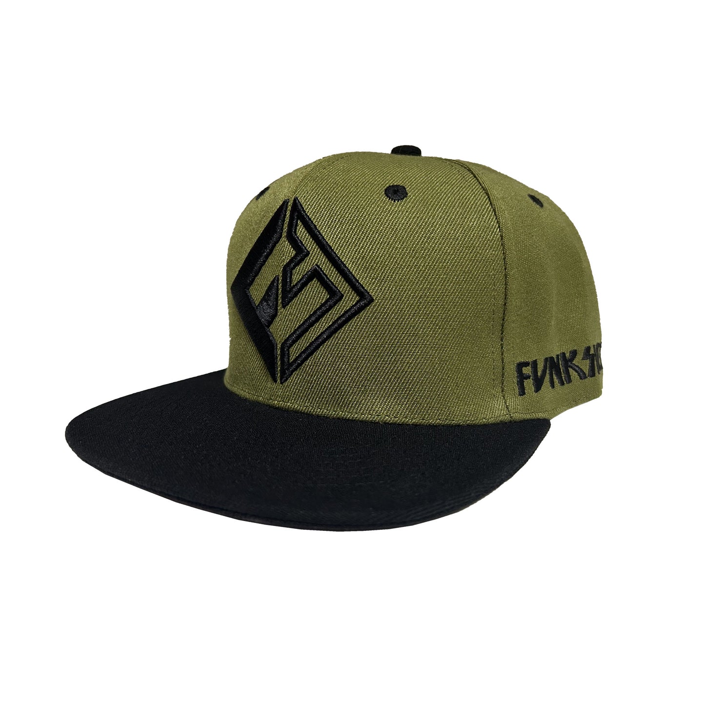 Funksen "Icon" Black Snapback Hat - Military / Black - Limited Edition Swim Fins