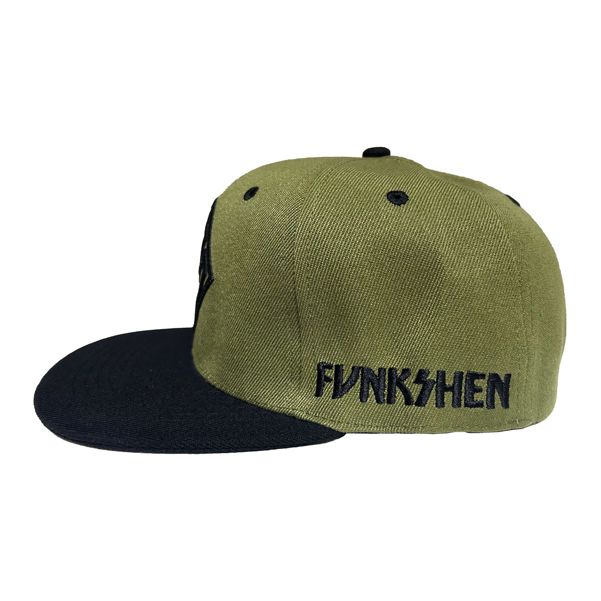 Funksen "Icon" Black Snapback Hat - Military / Black - Limited Edition Swim Fins
